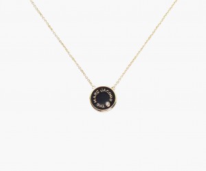 Marc Jacobs The Medallion Pendant Black / Gold | USA_MJ32452
