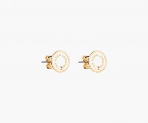 Marc Jacobs The Medallion Studs Cream | USA_MJ41750