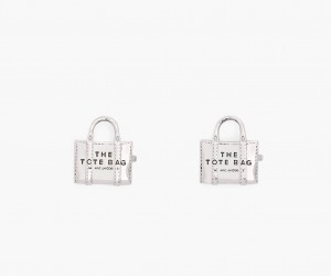Marc Jacobs The Tote Bag Stud Light Silver | USA_MJ49863